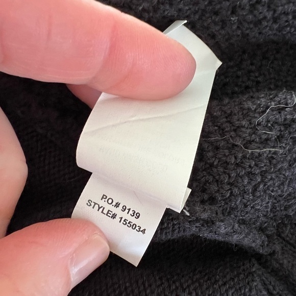 Carbon 2 Cobalt Cotton Mens Pullover Quarter Button Neck Black Multi Weave / Lg - Picture 5 of 14